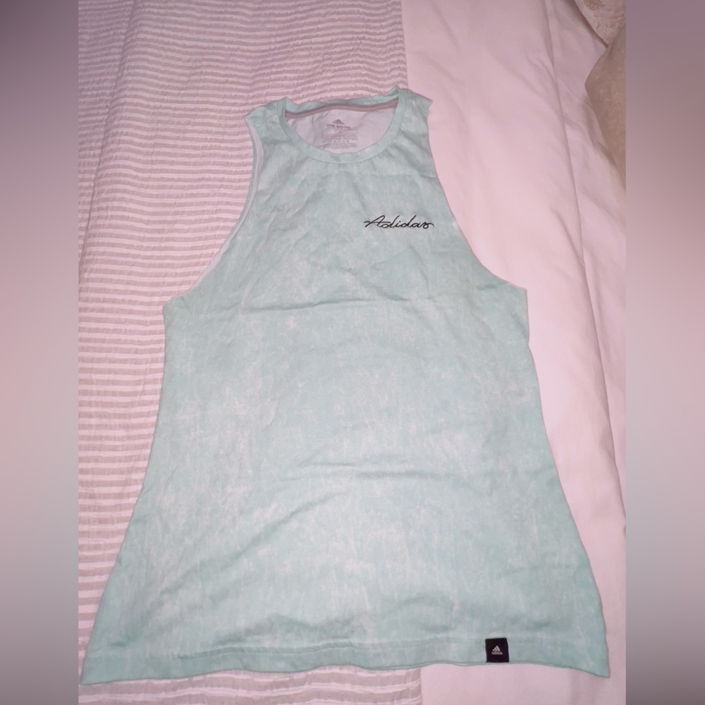 ADIDAS: Green Tie Dye Tank - Size S